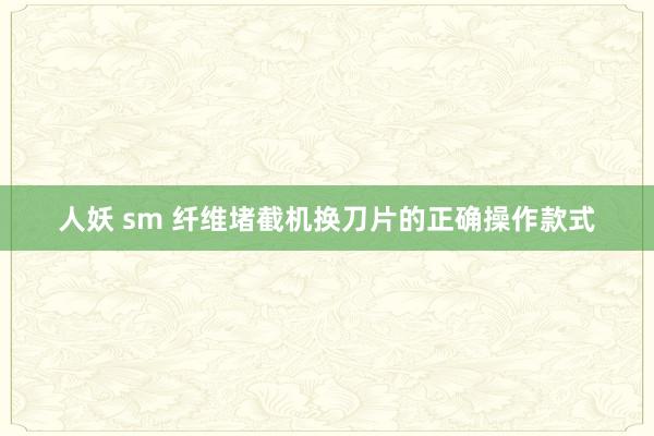 人妖 sm 纤维堵截机换刀片的正确操作款式