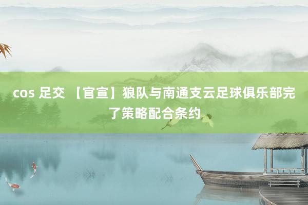 cos 足交 【官宣】狼队与南通支云足球俱乐部完了策略配合条约