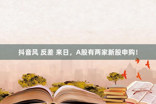 抖音风 反差 来日，A股有两家新股申购！