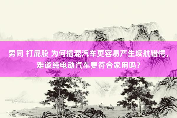 男同 打屁股 为何插混汽车更容易产生续航错愕，难谈纯电动汽车更符合家用吗？