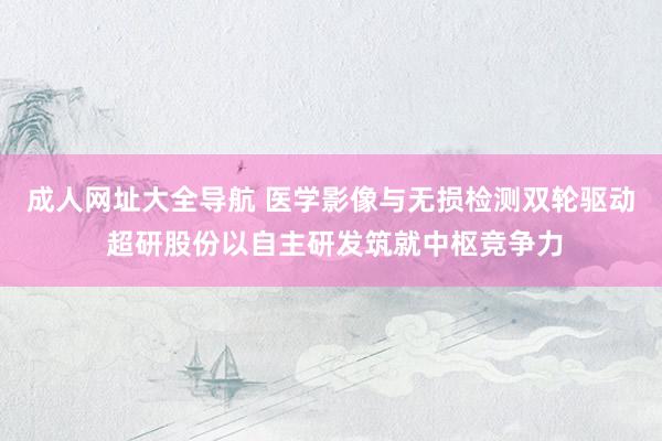 成人网址大全导航 医学影像与无损检测双轮驱动 超研股份以自主研发筑就中枢竞争力