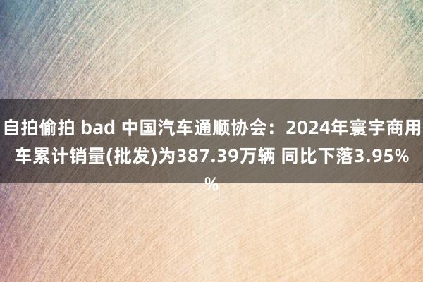 自拍偷拍 bad 中国汽车通顺协会：2024年寰宇商用车累计销量(批发)为387.39万辆 同比下落3.95%
