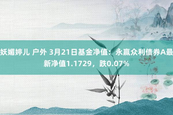 妖媚婷儿 户外 3月21日基金净值：永赢众利债券A最新净值1.1729，跌0.07%