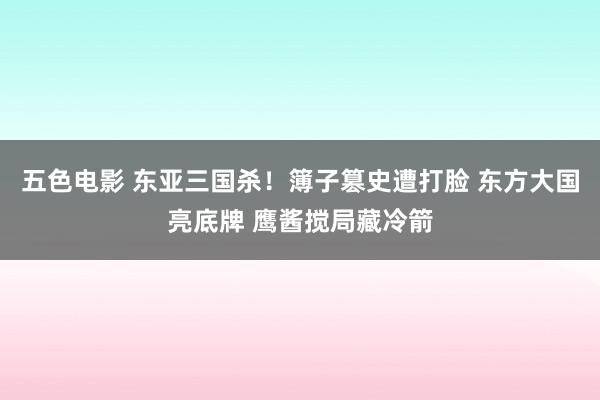 五色电影 东亚三国杀！簿子篡史遭打脸 东方大国亮底牌 鹰酱搅局藏冷箭