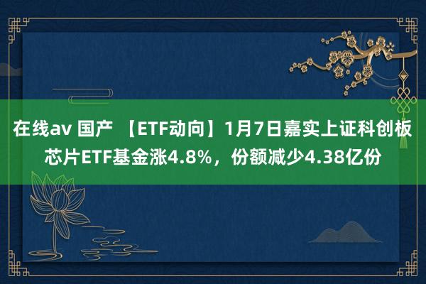 在线av 国产 【ETF动向】1月7日嘉实上证科创板芯片ETF基金涨4.8%，份额减少4.38亿份