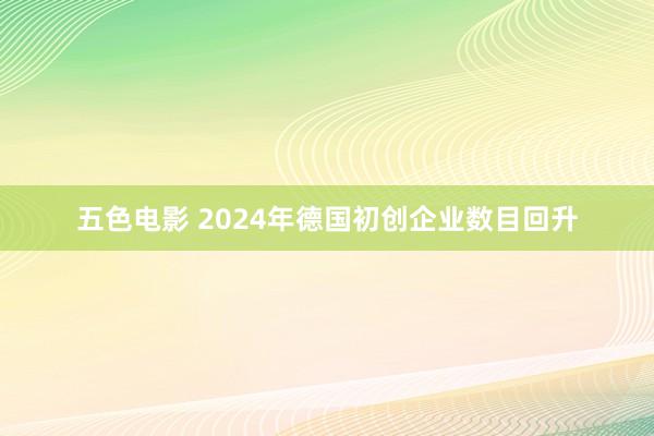 五色电影 2024年德国初创企业数目回升