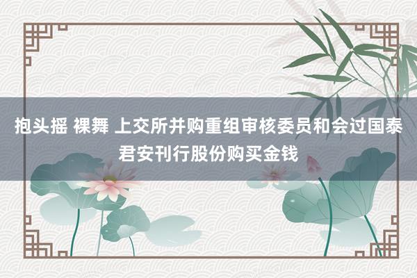 抱头摇 裸舞 上交所并购重组审核委员和会过国泰君安刊行股份购买金钱