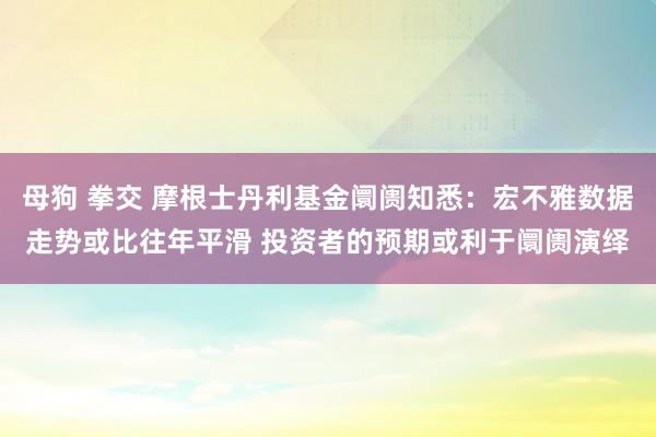 母狗 拳交 摩根士丹利基金阛阓知悉：宏不雅数据走势或比往年平滑 投资者的预期或利于阛阓演绎