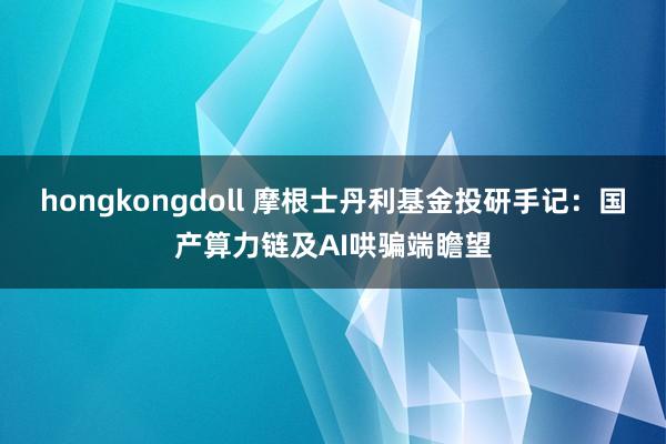 hongkongdoll 摩根士丹利基金投研手记：国产算力链及AI哄骗端瞻望