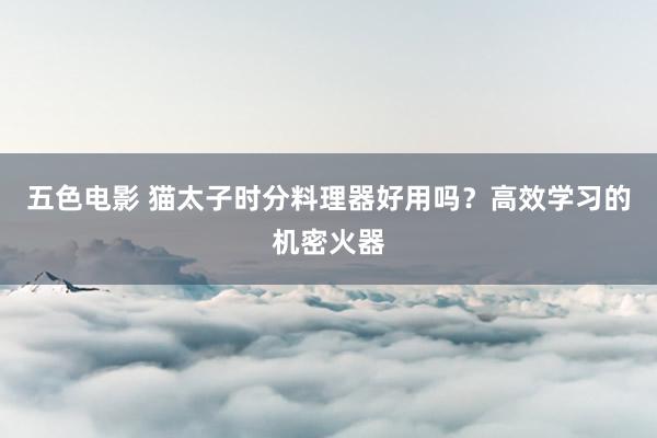 五色电影 猫太子时分料理器好用吗？高效学习的机密火器